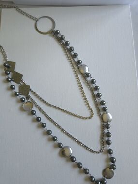 Vintage LBVYR Layered Silver & Pearl Statement Necklace